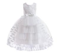 M MUNCASO Girls Princess Dress Kids Flower Lace Tulle Dresses Girls Evening Dress Floral Lace Bridesmaid Wedding Pageant Gown High-Low Party Dress Sleeveless Elegant Formal Cocktail Prom Dance Ball