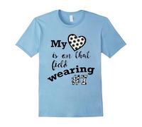 (M) My Heart Is On That Field Wearing #7 Soccer Love T-Shirts-Father's Day