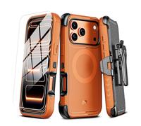 M MYBAT PRO for iPhone 17 Pro Max Case with Belt Clip Holster, Maverick Series 17 Pro Max Case[Compatible with Magsafe] w/Screen Protector,Anti-Drop,with 360°Rotating Kickstand,Heavy Duty Protection