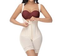 M MYODRESS Fajas Colombianas Moldeadoras Body Shaper BBL Post Surgery Postpartum Stage 2 3 High Compression Garment, Beige, S