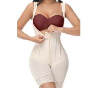 M MYODRESS Fajas Colombianas Moldeadoras Body Shaper Post Surgery Stage 2 BBL Compression Garment with Zipper Crotch, Beige, XL