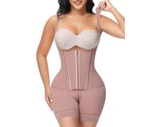 M MYODRESS Fajas Colombianas Moldeadoras Shapewear Tummy Control Body Shaper Girdles Post Surgery Compression Garment, Rosybrown, Medium