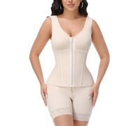 M MYODRESS Fajas Colombianas Shapewear for Women Tummy Control Body Shaper Post Surgery Compression Garment Bbl Faja Stage 2, Beiges, Medium