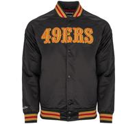 M&N Lightweight Satin Varsity Jacket - San Francisco 49ers - M