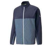 (M, Navy Blazer/Evening Sky) Puma Golf Mens First Mile Sustainable Recycled Moisture Wicking Jacket