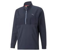 (M, Navy Blazer) Puma Golf Mens Cloudspun WRMLBL Quarter Zip Wind Resistant Sweater