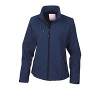 (M, Navy Blue) Result Ladies/Womens La Femme 2 Layer Base Softshell Breathable Wind Resistant Jacket