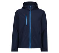 Regatta Mens Venturer 3 Layer Hooded Soft Shell Jacket - Navy/French Blue - M - Navy/French Blue