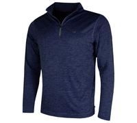 (M, Navy Marl) Calvin Klein Mens 2026 Harlem 1/4 Zip Lightweight Technical CK Golf Sweater