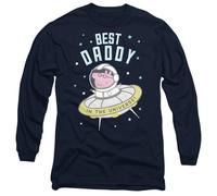 (M, Navy) Peppa Pig Unisex Adult Best Daddy Long-Sleeved T-Shirt