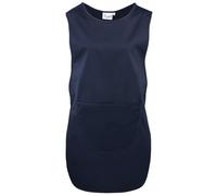 (M, Navy) Premier Ladies/Womens Long Length Pocket Tabard / Workwear (Pack of 2)
