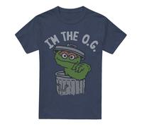(M, Navy) Sesame Street Unisex Adult I'm The Og Heather T-Shirt