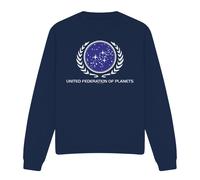 (M, Navy) Star Trek Unisex Adult United Federation Logo Sweatshirt