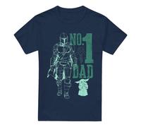 (M, Navy) Star Wars: The Mandalorian Mens No.1 Dad Mando T-Shirt