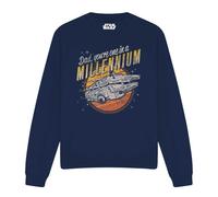 (M, Navy) Star Wars Unisex Adult Dad One In A Millennium Vintage Sweatshirt