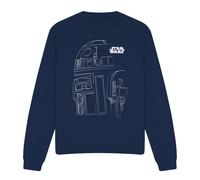 (M, Navy) Star Wars Unisex Adult R2-D2 Outline Sweatshirt