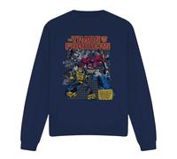(M, Navy) Transformers Unisex Adult World Roll Out Sweatshirt