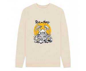 (M, Oat) Rick And Morty Unisex Adult Rest and Ricklaxation Sweatshirt