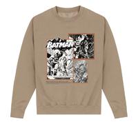(M, Oatmeal) Batman Unisex Adult Comic Sweatshirt