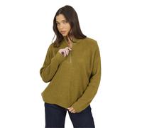 (M, Olive Green) Brave Soul Womens/Ladies Half Zip Jumper