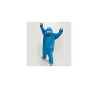 (M, One size) Adult Sesame Street Cookie Monster Costume Pajamas Outfit.