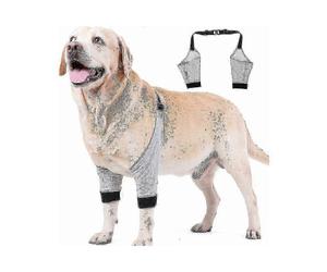 (M, One size) Dog Elbow Pads Adjustable Front Leg Covers Pet Surgery Injury Recovery Protection Brace 1 Pair