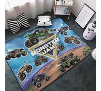 M-ons-TER Ja-m Truck Area Rugs Large Carpet Non-Slip Floor Mat Soft Fluffy Throw Carpet Indoor Anime 60 x 39 in Rug for Living Room Bedroom Backyard Dorm Home Boys Girls Kids Room