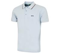 (M, Open Blue) Hugo Boss Mens 2026 Birdie Paule Moisture Wicking Golf Polo Shirt
