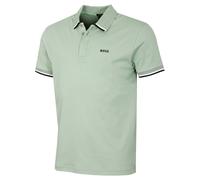 (M, Open Green) Hugo Boss Mens 2025 Paddy Lux Heritage Cotton Regular Fit Golf Polo Shirt