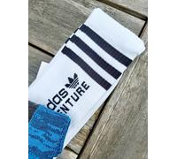 M or L ADIDAS Adventure CREW SOCKS Blue/Black & White 40-42 43-45 HC9530 adi10