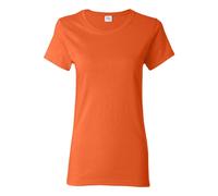 (M, Orange) Gildan Heavy Cotton Womens T-Shirt