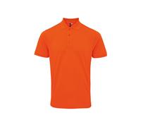 (M, Orange) Premier Mens Coolchecker Plus Pique Polo With CoolPlus