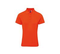 Premier Womens/Ladies Coolchecker Plus Polo Shirt (Orange) - Size Medium