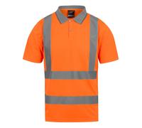 (M, Orange) Regatta Professional Mens Hi-Vis Polo Shirt