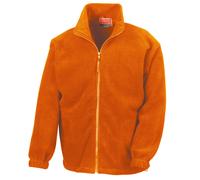 (M, Orange) Result Mens Full Zip Active Fleece Anti Pilling Jacket