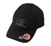 M&P by Smith and Wesson Mens Hat Black and White Patch Logo Baseball Cap Officially Licensed, Black, Black, Large