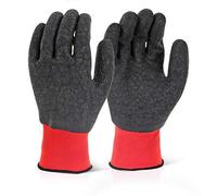 M/P F/C BLACK LATEX POLY GLOVE 08/MEDIUM