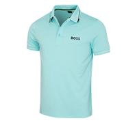 (M, Pastel Blue) Hugo Boss Mens Paul Pro 4-Way Stretch Wicking Golf Polo Shirt