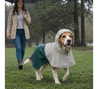 Pawhut Dog Raincoat With Hood, Dog Rain Jacket, For Medium Dogs, M