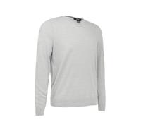 (M, Pearl Blue) Callaway Mens Ribbed V Neck Merino Sweater