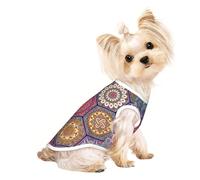 M Pet Breathable Sleeveless Beautiful Hexagon Print T-Shirt â€“ Small to Medium Cats, Puppy, Yorkie, Dachshund, French Bulldog