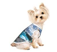 M Pet Breathable Sleeveless Beautiful Mountains Print T-Shirt - Small to Medium Cats, Puppy, Yorkie, Dachshund, French Bulldog