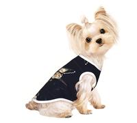 M Pet Breathable Sleeveless butterfly wings Print T-Shirt - Small to Medium Cats, Puppy, Yorkie, Dachshund, French Bulldog