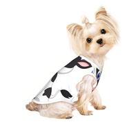 M Pet Breathable Sleeveless Dairy Cow Print T-Shirt - Small to Medium Cats, Puppy, Yorkie, Dachshund, French Bulldog
