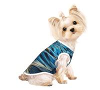 M Pet Breathable Sleeveless Dawn Ocean Waves Print T-Shirt – Small to Medium Cats, Puppy, Yorkie, Dachshund, French Bulldog