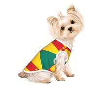 M Pet Breathable Sleeveless Flag of Grenada Print T-Shirt - Small to Medium Cats, Puppy, Yorkie, Dachshund, French Bulldog