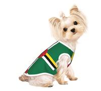 M Pet Breathable Sleeveless Flag of the Commonwealth of Dominica Print T-Shirt - Small to Medium Cats, Puppy, Yorkie, Dachshund, French Bulldog