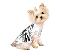 M Pet Breathable Sleeveless T-Shirt – Lightweight Bamboo Cherry Blossom Print Tank Top Outfit for Small Medium Dogs