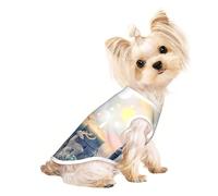 M Pet Breathable Sleeveless T-Shirt – Lightweight Merry Christmas Candle Print Tank Top Outfit for Small Medium Dogs