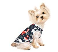 M Pet Breathable Sleeveless T-Shirt – Scandinavian Animals Print Stretchy Vest, Lightweight Tank Top for Small to Medium Pets